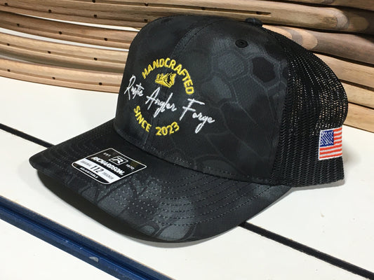 Black Kryptek with mesh back Trucker Hat image 0