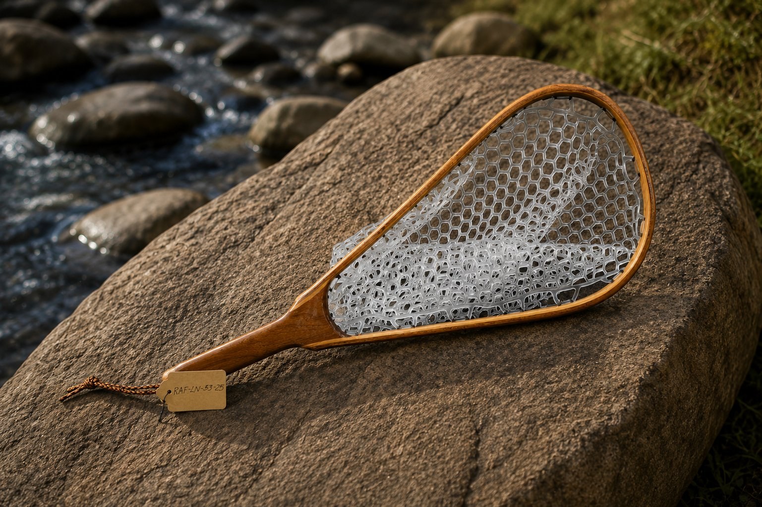 The Legacy handmade ultralight teardrop landing net